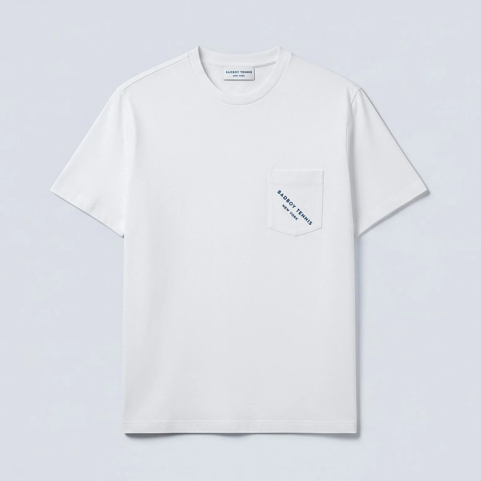 The Oblique Pocket Tee - White | Heavyweight Cotton | Bad Boy